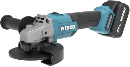 Wesco Accu Haakse Slijper 18v 125 Mm Brushless - (zonder Accu)
