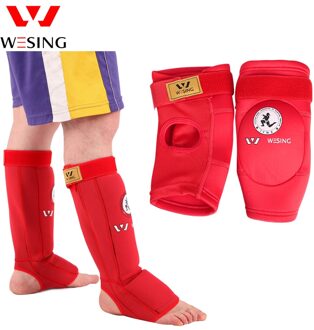 Wesing Muay Thai Boksen Shin En Wreef Guard Elleboog Pad Muay Thai Arm Pad Goedgekeurd Door Ifma blauw / S