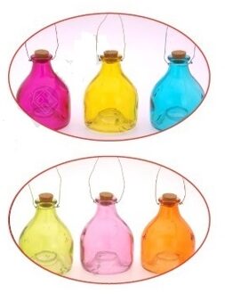 Wespenval glas 13x9cm gekleurd verschillende