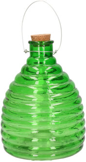 Wespenvanger/wespenval groen van glas 21 cm - Ongediertevallen - Ongediertebestrijding