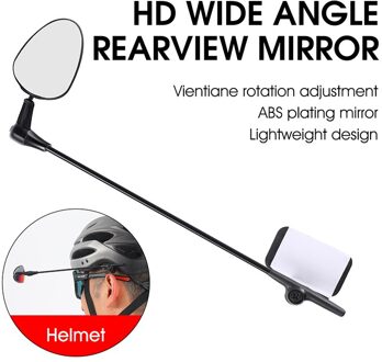 West Bike Fietshelm Spiegel Flat Lichtgewicht 360 Graden Fietshelm Gemonteerd Achteruitkijkspiegel Fietshelm Spiegel