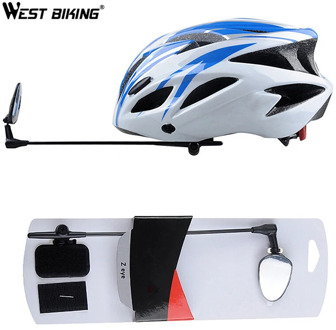 WEST BIKING Bicycle Helmet Mirror Flat Lightweight 360 Degree Bike Helmet Mounted Rear-view Mirror Bicycle Cycling Helmet Mirror