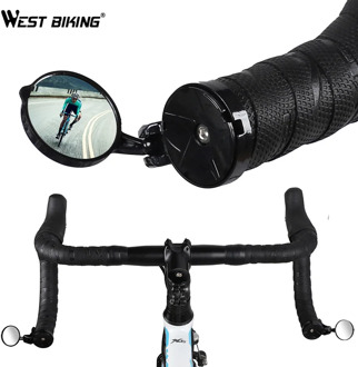 WEST BIKING Bicycle Rearview Road Bike Handlebar Mirror 360 Degree Rotatable Bike Accessories Safe Cycling Handlebar Rear Mirror