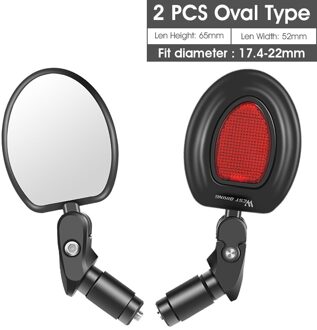 West Fietsen 360 ° Draaien Fiets Achteruitkijkspiegel Roestvrij Hd Lens Anti-Vertigo Fietsen Achteruitkijkspiegel Fiets Stuur spiegels 2 stk nieuw A