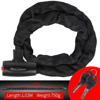 West Fietsen Bike Lock 0.9/1.2/1.45 M Motorfiets Fiets Kabel Lock Anti-Diefstal Met 5 Wachtwoord gecodeerde Gelegeerd Staal Sloten Voor Fietsen Key 1.03M