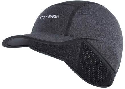 West Fietsen Cap UV400 Zonnebrandcrème Ijs Zijde Ademend Zomer Lente Cap Met Rand Zonnescherm Hoed Voor Sport Fietsen Vissen Hoofddeksels zwart