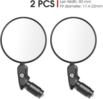 West Fietsen Fiets Achteruitkijkspiegel Groothoek Mtb Road Fiets Stuur Spiegel 360 Rotatie Verstelbare Fietsen Achteruitkijkspiegel 2stk nieuw ronde