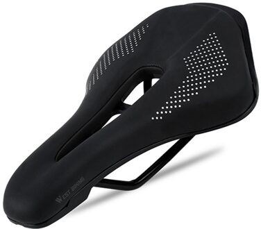 West Fietsen Fiets Zadel Klassieke Delicate Slijtvaste Fiets Zadel Pu Leer Mtb Weg Mountainbike Hollow Seat zwart 1