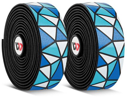 West Fietsen Fietsstuur Tape Met 2 Bar Stekkers Racefiets Accessoires Zachte Eva Ademende Antislip Fietsen Riem blauw wit