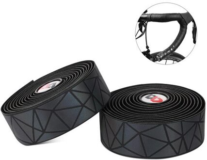 West Fietsen Fietsstuur Tape Met Bar Plug 2 Stuks Lichtgewicht Kleverige Pu Eva Ademende Anti-Slip Racefiets grips Tape Bandjes B stijl zwart