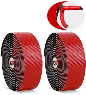West Fietsen Road Bike Bar Tape Taaiheid Trillingen Demping Anti-Vibratie Eva Pu Gebogen Stuur Bar Tape Handvat Riem wrap Rood