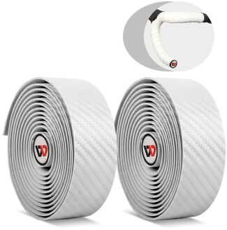 West Fietsen Road Bike Bar Tape Taaiheid Trillingen Demping Anti-Vibratie Eva Pu Gebogen Stuur Bar Tape Handvat Riem wrap wit