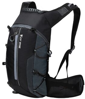 West Fietsen Waterdicht Fiets Bag Fietsen Rugzak Ademend 10L Ultralight Fiets Water Bag Klimmen Fietsen Hydratatie Rugzak grijs