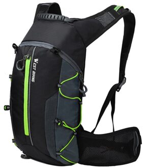 West Fietsen Waterdicht Fiets Bag Fietsen Rugzak Ademend 10L Ultralight Fiets Water Bag Klimmen Fietsen Hydratatie Rugzak groen