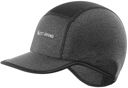West Fietsen Zomer UV400 Zonnebrandcrème Ijs Zijde Cap Outdoor Fiets Ademend Helm Hoed Cap Met Rand grijs