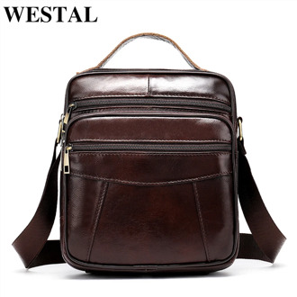 WESTAL 100% genuine leather bag for men crossbody bags men's shoulder bag flap small men messenger bags handbags leather 8318
