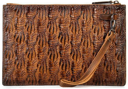 WESTAL clutch male men's leather clutch bag luxury brand design Crocodile pattern money bag for men's wallet long for phone 3116