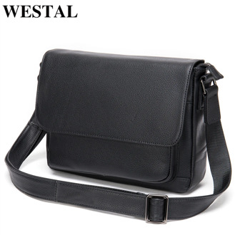 WESTAL genuine leather shoulder bag for men fashion quality side bag messenger bag men's crossbody bag cover men's sling bags