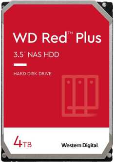 Western Digital Red Plus interne harde schijf 4 TB 5400 RPM 256 MB 3.5" SATA III