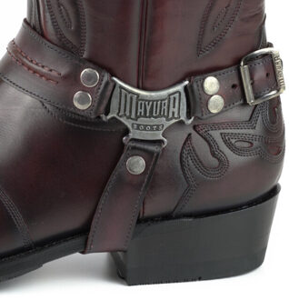 Westernlaars indian-2471-vacuno burdeos-negro - maat 44 Bordeaux