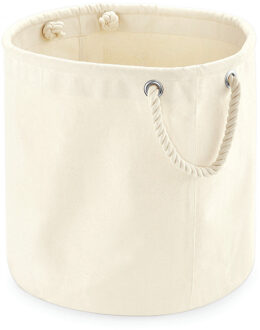 Westford Mill Stevige canvas cadeau/opbergzak - 40 x 40 cm - beige - Katoenen opbergzakken - Cadeauzak - 50 liter