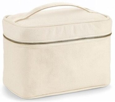 Westford Mill Toilettas/make-up tas naturel met handvat 23 cm voor heren/dames