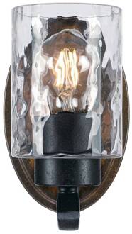 Westinghouse Barnwell wandlamp bruin, zwart, transparant