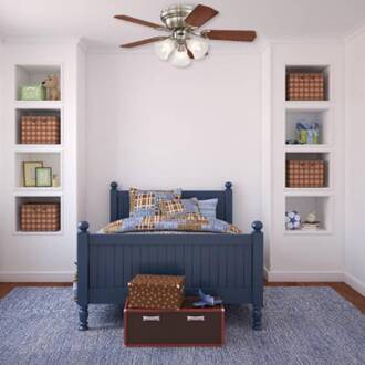 Westinghouse Contempra Trio - Ventilator met licht nikkel geborsteld, palissander, beuken, wit