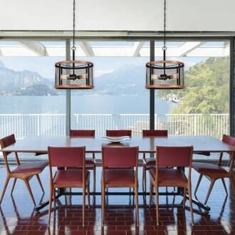 Westinghouse Emelie hanglamp 3-lamps zwart, brons geolied, koper