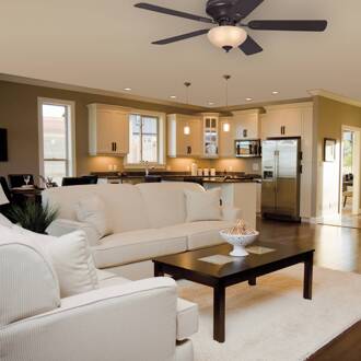 Westinghouse Everett ventilator met lamp espresso, appelhout, amber