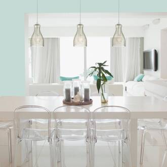 Westinghouse hanglamp 6329240, gegolfd glas chroom, transparant