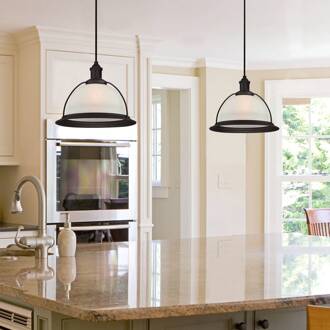 Westinghouse hanglamp 6336940 wit mat, brons geolied