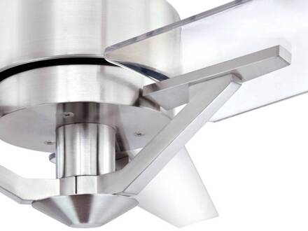 Westinghouse Julien plafondventilator transparant, geborsteld nikkel