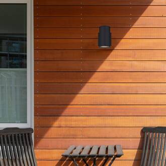 Westinghouse Marius buitenwandlamp, zwart, 1-lamp matzwart, opaal