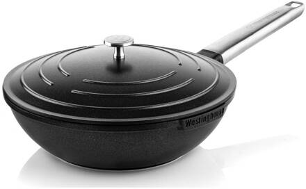 Westinghouse Performance Series - 28cm Wokpan met Deksel - Zwart