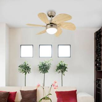 Westinghouse Turbo wervel ventilator met 2 schakelaars titanium, esdoorn, wit