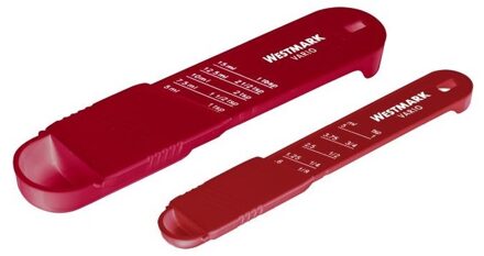 Westmark 2 maatlepels verstelbaar Rood