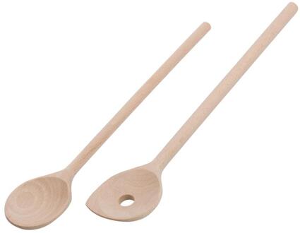 Westmark Pollepel hout set van 2 stuks bruin