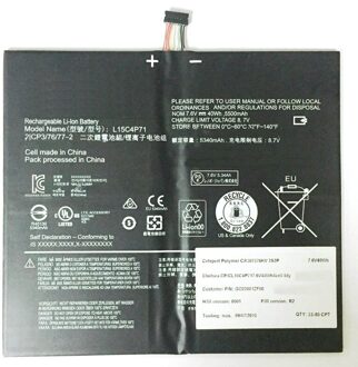 Westrock L15L4P71 L15C4P71 5B10J40259 5B10J40264 5500mAh Batterij voor Lenovo IdeaPad Miix 700 700-12ISK Tablet