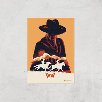 Westworld The Man In Black A2 Giclee Art Print Meerdere kleuren