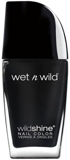 Wet n Wild Wild Shine Nail Color E485d Black Creme