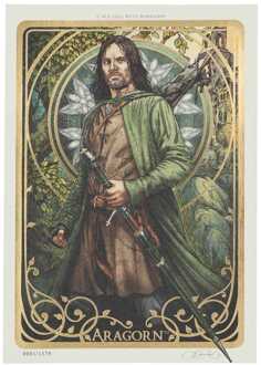 Weta Workshop Lord of the Rings Art Print Aragorn Art Card 14 x 21 cm Limited Edition