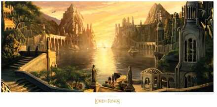 Weta Workshop Lord of the Rings Art Print The Grey Havens 59 x 30 cm