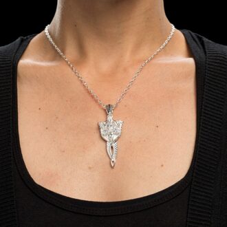 Weta Workshop Lord of the Rings Replica 1/1 Scale Pendant & Chain Evenstar (Sterling Silver)