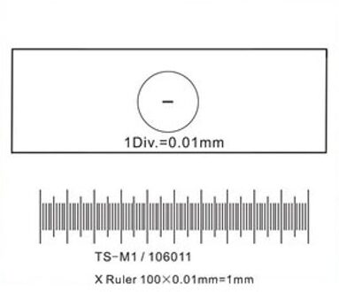 Wetenschappelijke 0.01Mm Microscoop Stage Kalibratie Slide Objectmicrometer