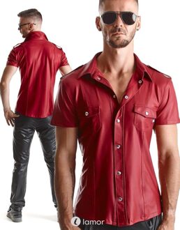 Wetlook heren blouse ,RM-Carlo001 - Maat: S