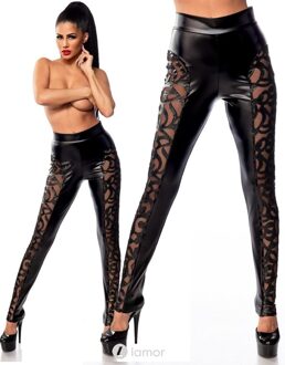 Wetlook legging, SA18310 (S) - Maat: S