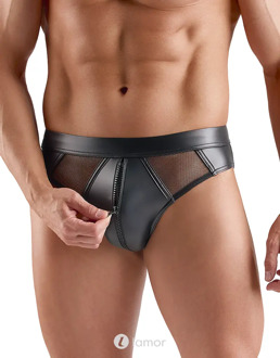 Wetlook Slip Met Rits En Net Heren, SJ2120461 - Size: S