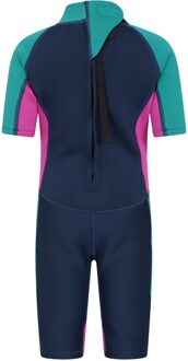 Wetsuit met contrasterende panelen voor kinderen (Druif) Paars