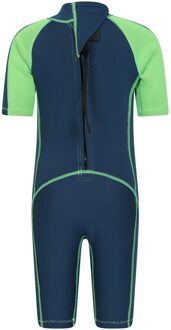 Wetsuit met contrasterende panelen voor kinderen (Groen)